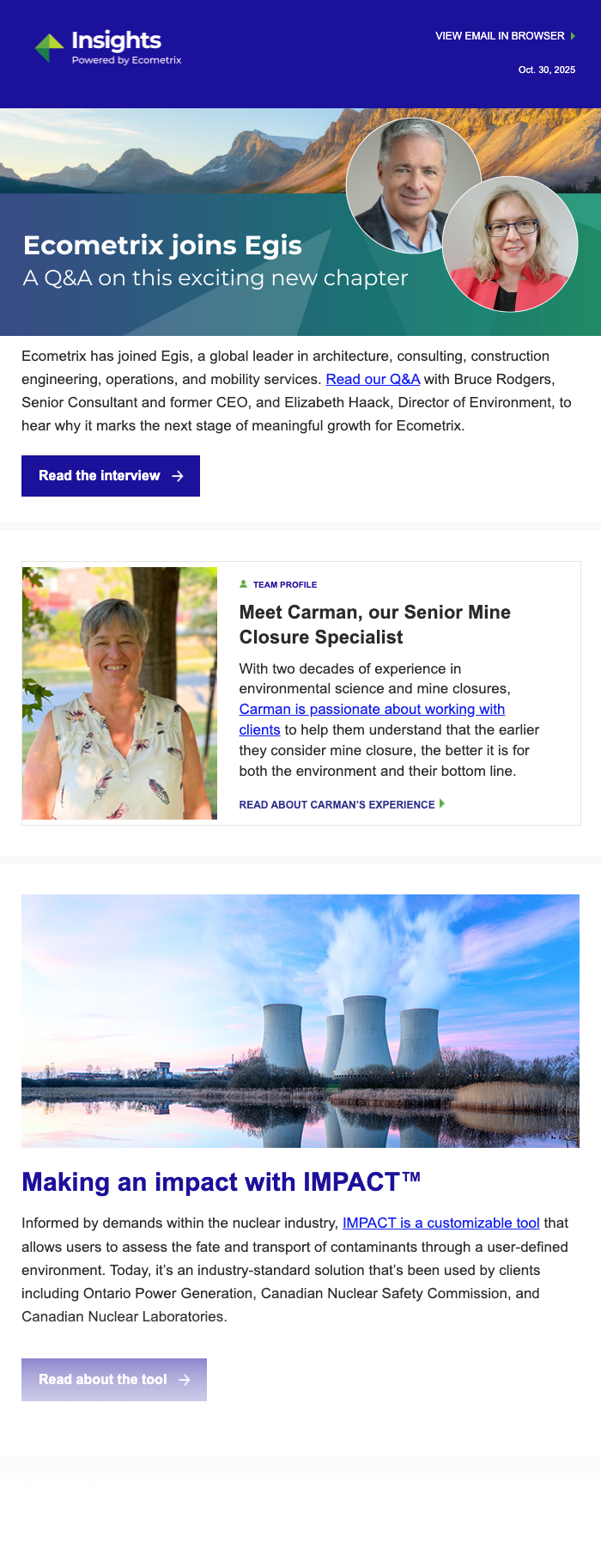 Preview of Insights Newsletter