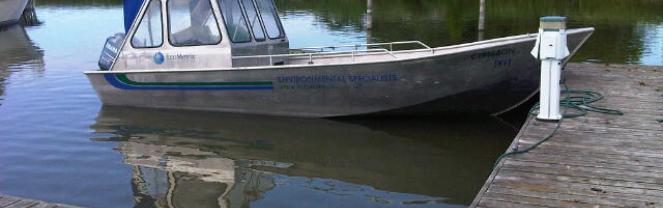 Ecometrix boat parked at dock
